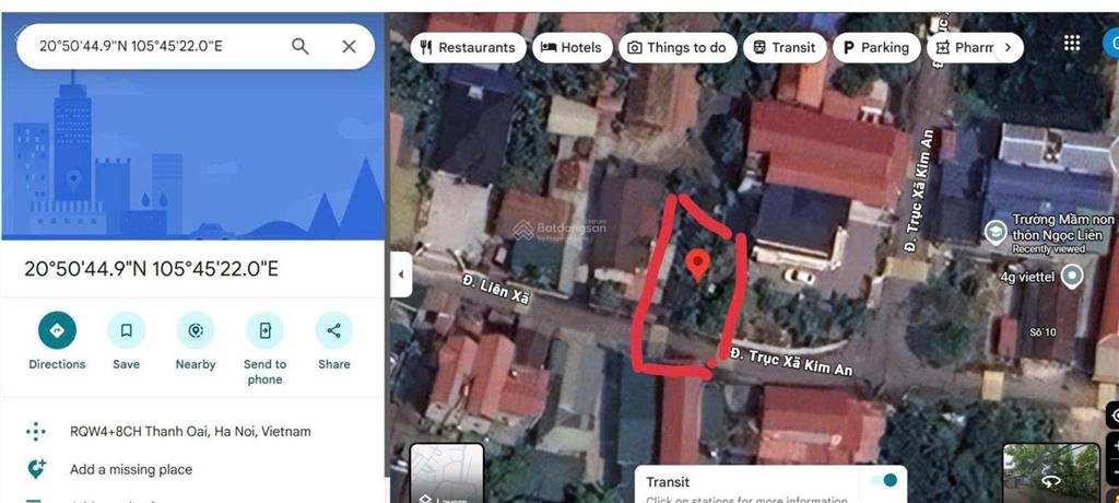 Bán đất ngọc liên, kim an, thanh oai | 110m² | mt 5m | đ 10m ô tô tải | đ sóng vin olympic s golf