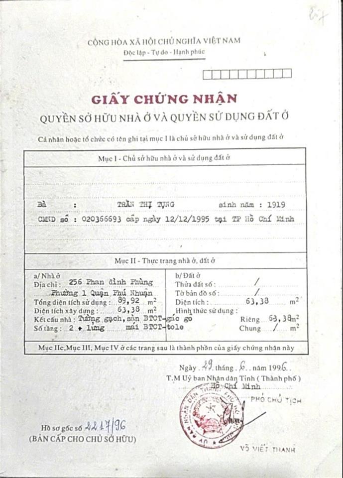 Chính chủ bán nhà mt 256 phan đình phùng pn, phú nhuận, giá chỉ nhỉnh 21 tỷ