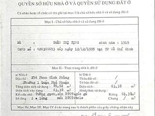 Chính chủ bán nhà mt 256 phan đình phùng pn chỉ 22 tỷ