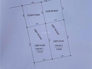Bán 2 lô đất cạnh 2 kcn mỹ thái, 935 triệu, 111m2, mặt tiền 6m, pháp lý đầy đủ