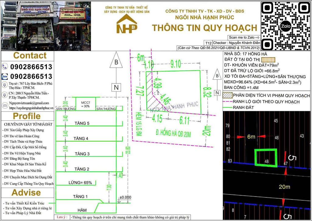 **Bán nhà mặt tiền số 17 Hồng Hà; phường 2, Tân Bình (10,2*8m) 5 tầng