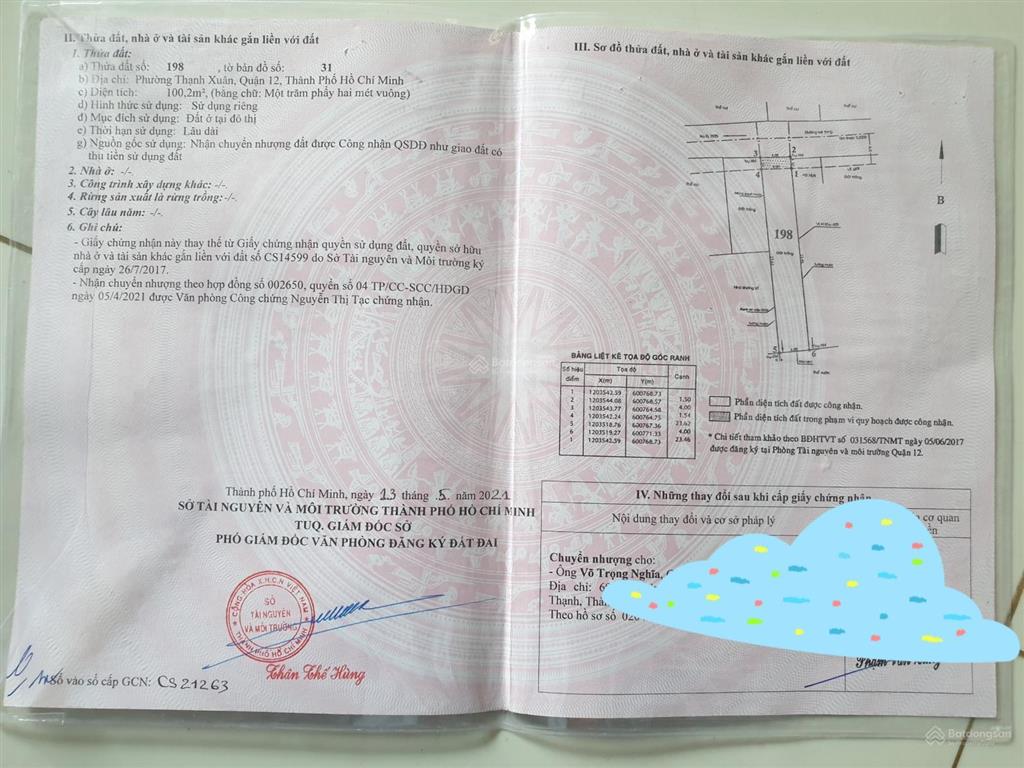 Thạnh xuân 25, chợ ủy ban, 101m2 thổ cư full. không dính quy hoạch