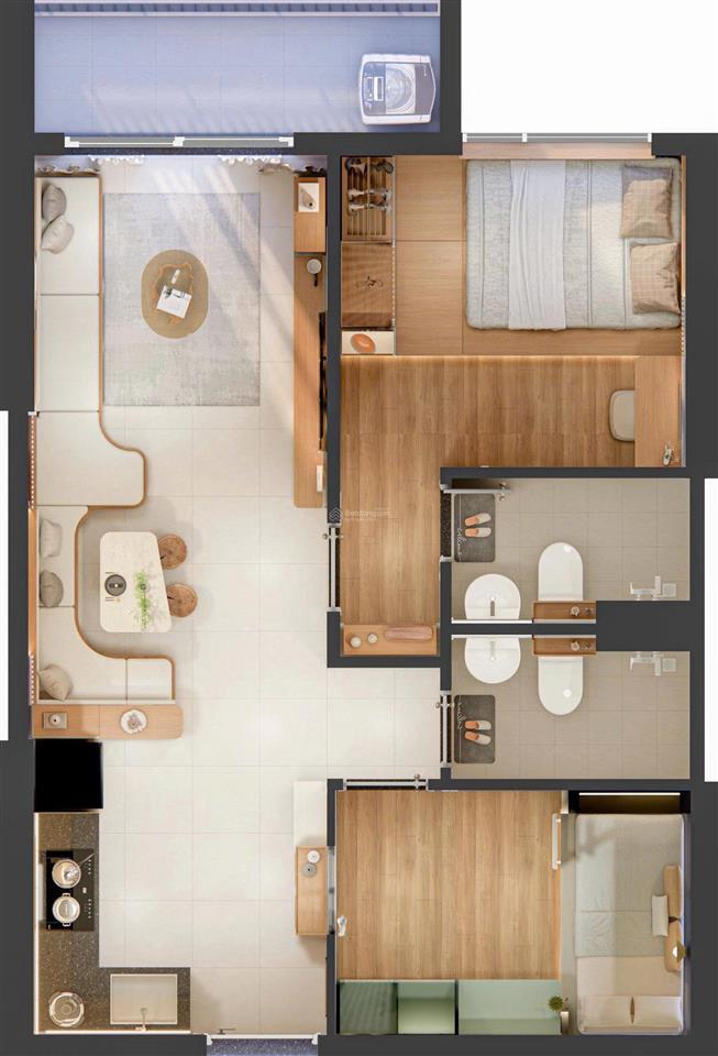 Hot ch 2pn2wc view nội khu siêu mát giá cực nét, suất nội bộ, tặng 2,5 chỉ vàng kèm voucher 30tr..