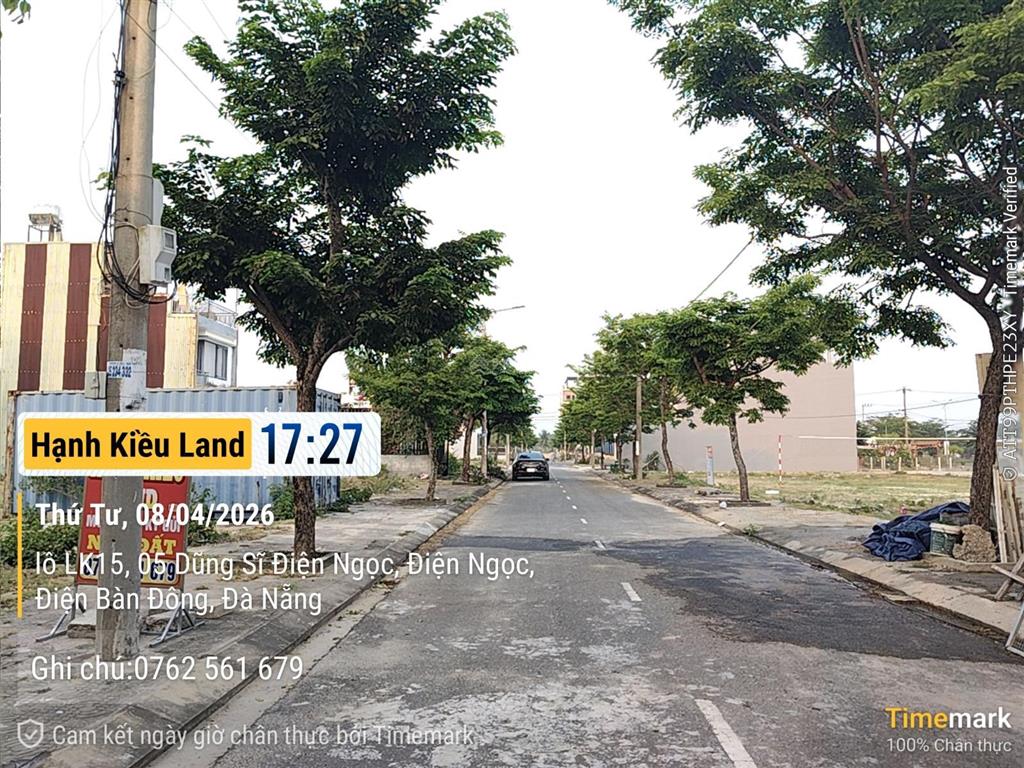 Đất cạnh sông cổ cò, dt 100m2, sạch đẹp, ngang 5 m, hạ tầng hoàn chỉnh điện nước, cách biển 1.5 km.