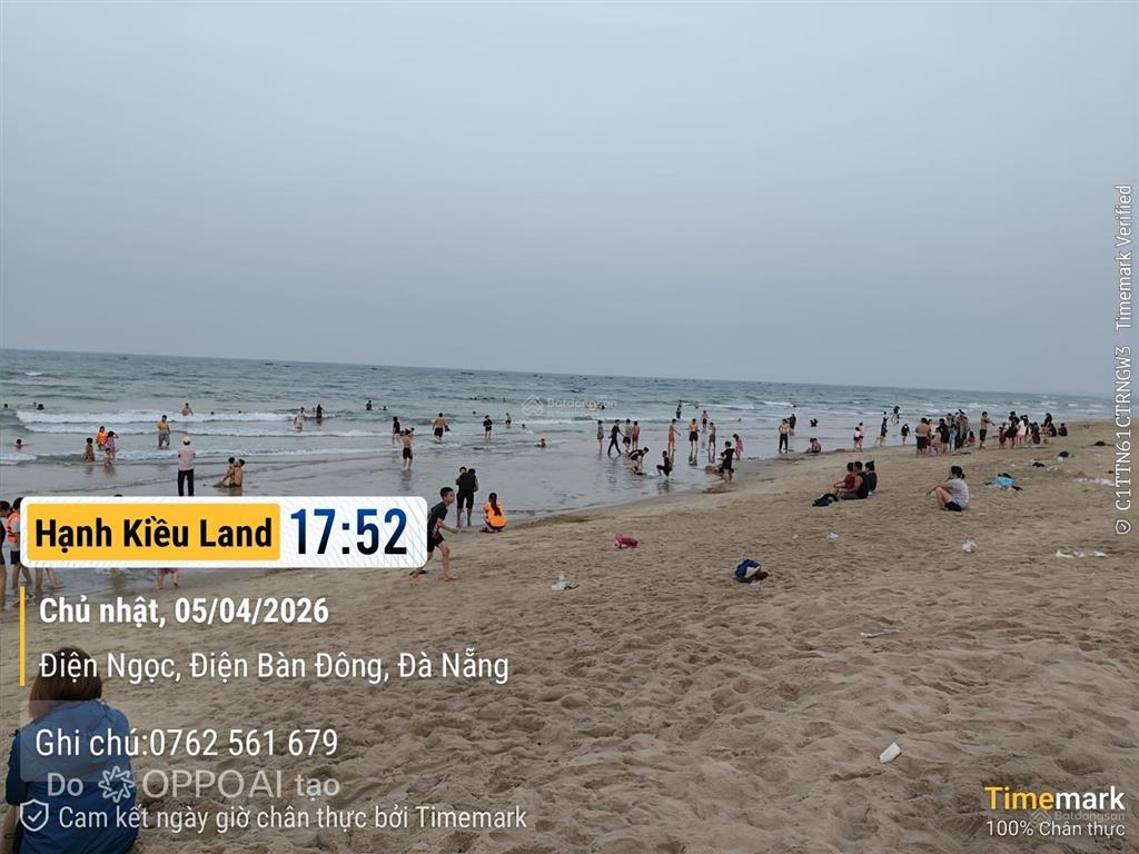 Đất cạnh sông cổ cò, dt 100m2, sạch đẹp, ngang 5 m, hạ tầng hoàn chỉnh điện nước, cách biển 1.5 km.