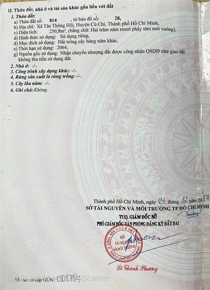 Bán đất xã tân thông hội, củ chi đường 7m, 1/ ql22, đối diện bò tơ hồng đào