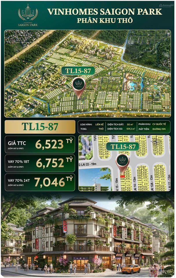 Bán nhà mặt phố tại vinhomes saigon park, 7 tỷ, 50m2, 4pn, 4wc