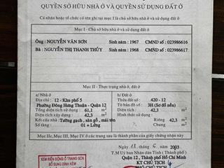 Bán nhà mặt phố 12 đht 31, nguyễn văn quá, 6,2 tỷ, 43m2 giá tốt