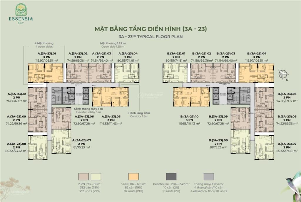 Bán gấp căn góc 81m2 giá tốt 2pn có 4 mặt thoáng nổi bật dự án
