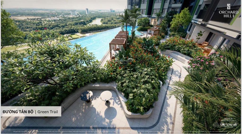 Orchard hill 3pn góc 125m2  view trực diện hồ bơi hướng đông nam giá 5.45 tỷ