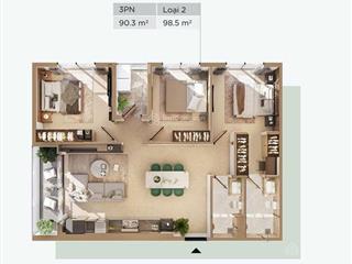 Galia 3pn 91m2 view trung tâm hn, công viên yên sở, trừ thẳng 1 tỷ 380 vào giá bán ch trên hdmb