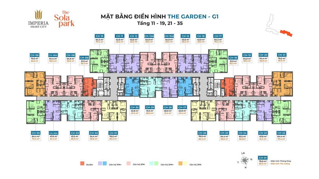Cần tiền bán gấp 1pn+ tòa g1 sola park chỉ 2ty9 bp full nội thất liền tường, miễn phí 2 năm dịch vụ