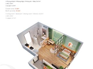 Chủ nhà bán bằng giá hdmb căn studio tòa g1 view nội khu full nội thất miễn phí 2 năm dịch vụ