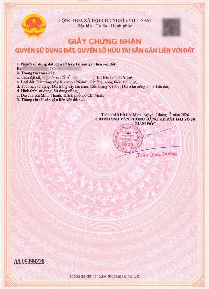 Bán đất tại ĐT 749A, Minh Thạnh, Dầu Tiếng, 545 triệu, 225 m2, giá tốt!