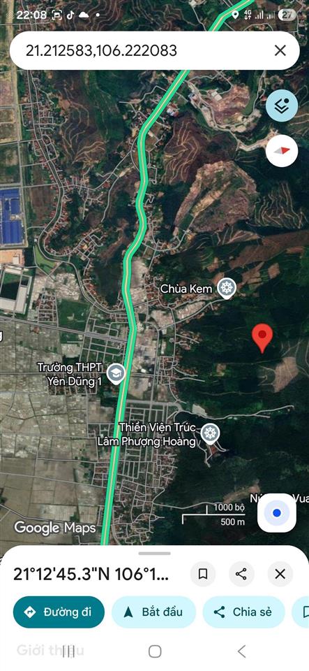 9.000m2 đất rừng gần thiền viện gần kcn yên lư giá chỉ 1 tỷ