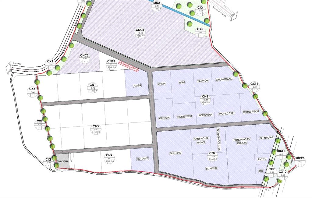 Chuyển nhượng dự án 3,3ha ccn hợp thịnh bắc, giang, kết nối tt cn bắc ninh  hà nội| giá 2,7tr/m²