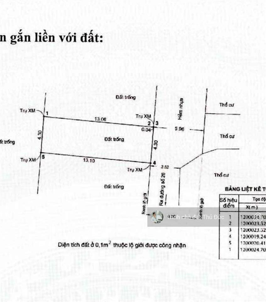 Bán đất giá cực chất tại đường 26, linh đông, thủ đức, 4,55 tỷ, 56,3m2