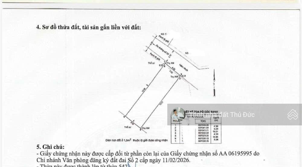 Bán đất 68,8m2 tại 26, hiệp bình chánh, thủ đức, 6,1 tỷ vnd