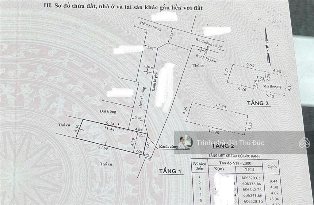 Bán gấp nhà riêng 62m2, 4pn, 3wc tại đường 48, hiệp bình chánh, 5,1 tỷ