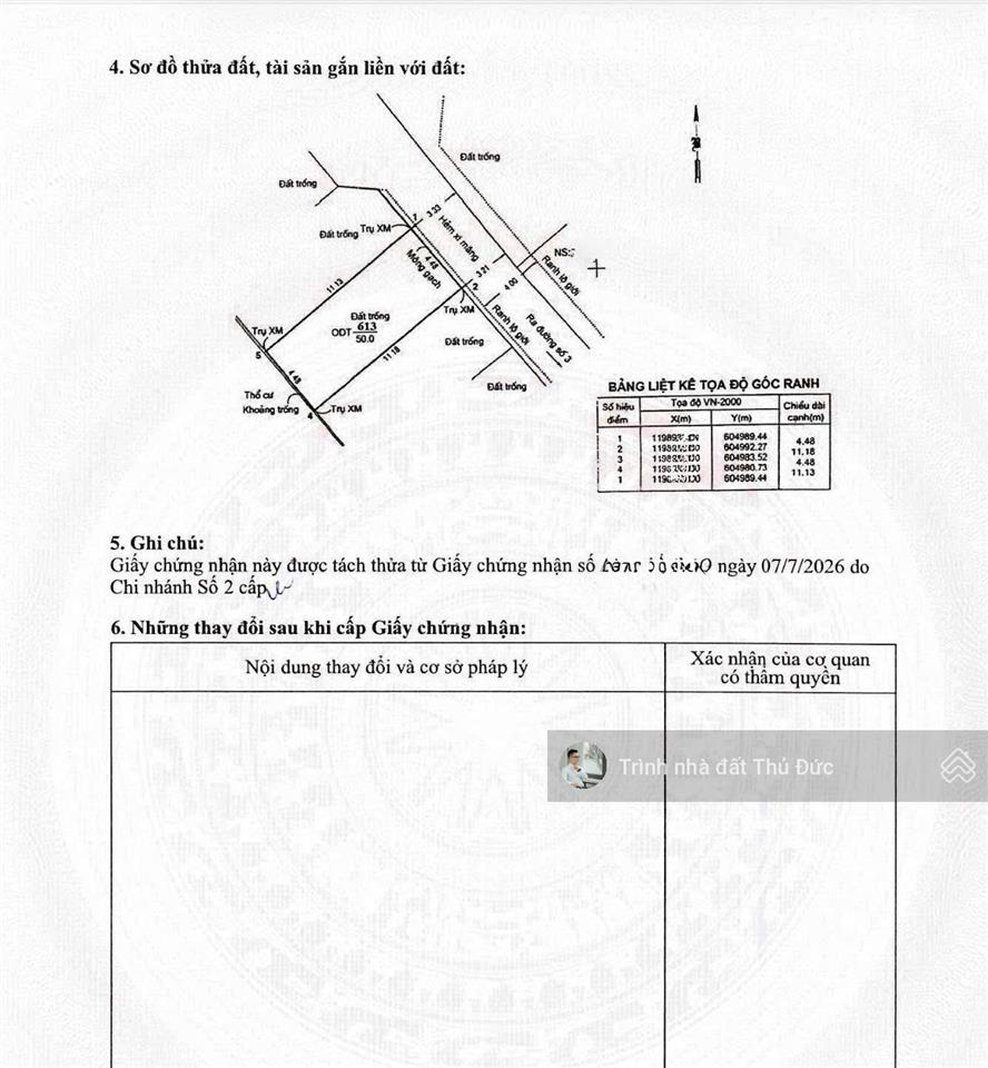 Bán đất tại đường số 3, hiệp bình phước, 5,5 tỷ, 50m2