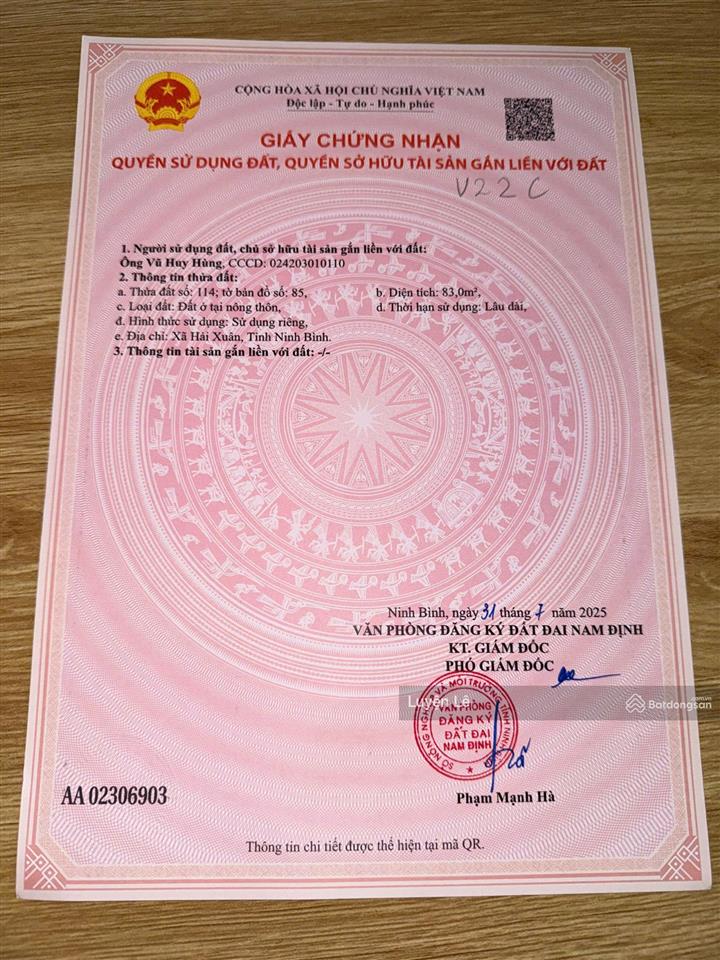 Em đang có 1 mảnh nhỉnh 1 tỷ, diện tích 83m2, mt 7,5m siêu đẹp