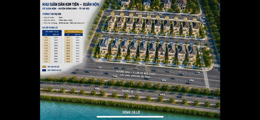 BÁN 120m2 ĐẤT GIÃN DÂN KIM TIÊN – XUÂN NỘN, ĐÔNG ANH