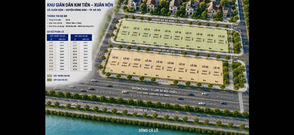 BÁN 120m2 ĐẤT GIÃN DÂN KIM TIÊN – XUÂN NỘN, ĐÔNG ANH