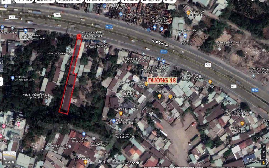 1000m2 ĐẤT MTiền Q.LỘ 1A - đối diện KHU ĐH N.LÂM , cách GA METRO 200m