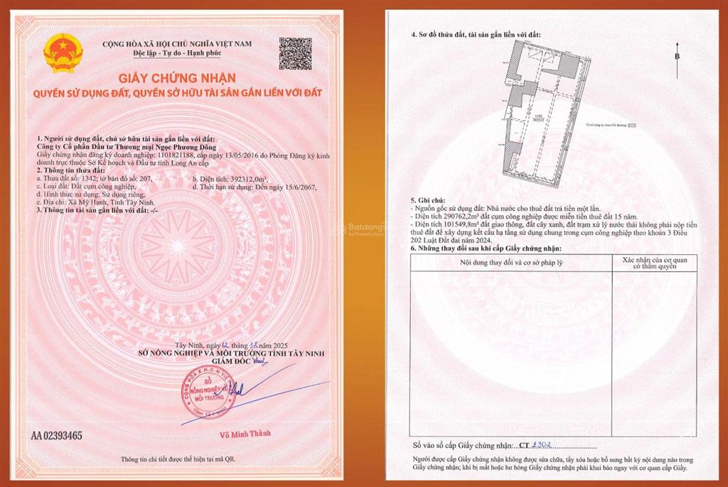 (đã có sổ đỏ) bán cụm cn tây bắc đức hòa đông. 3000m²  15,1 tỷ, 5000m²  23,4 tỷ. miễn thuế 2 năm