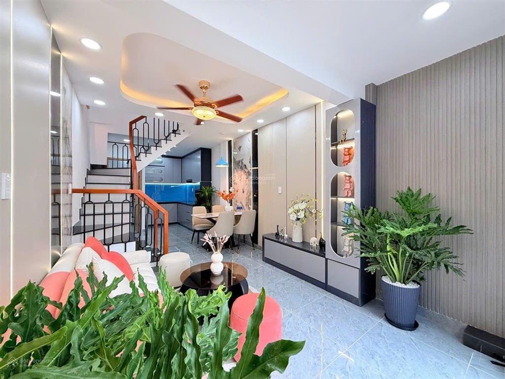 Nhà mới đẹp phan văn trị  36m²  hẻm xe hơi  ngay chợ cây thị  10' sân bay  bình thạnh