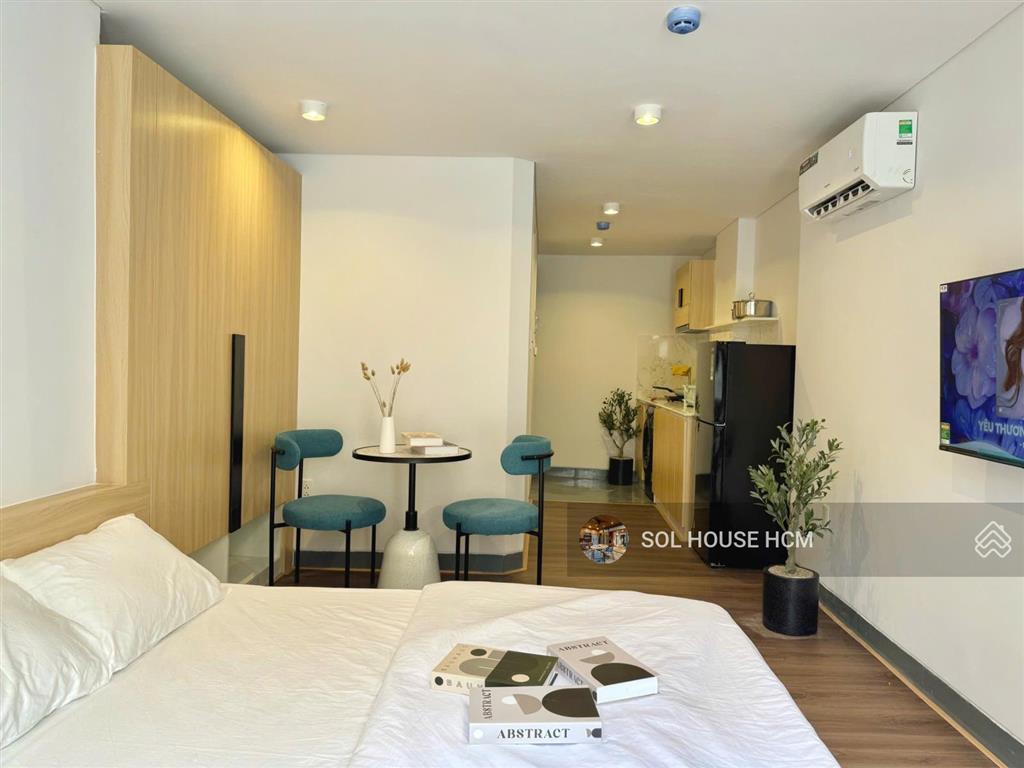 Căn hộ studio cao cấp  full nt  giặt riêng  ngay lavela sg hotel  cầu công lý  bờ kè hoàng sa