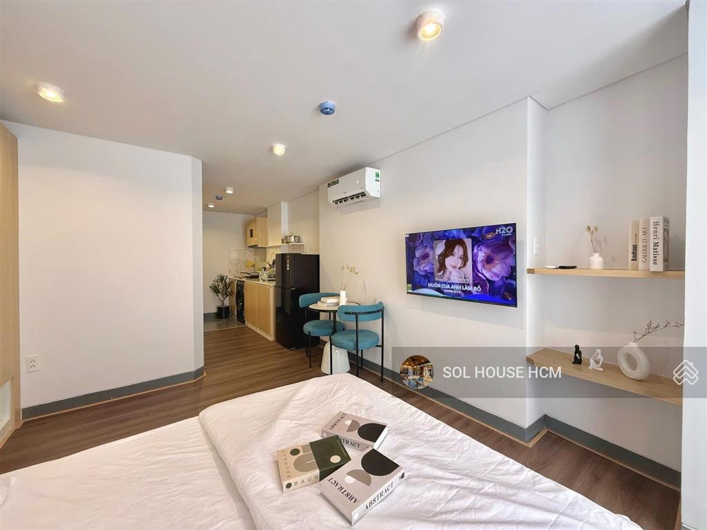 Căn hộ studio cao cấp  full nt  giặt riêng  ngay lavela sg hotel  cầu công lý  bờ kè hoàng sa