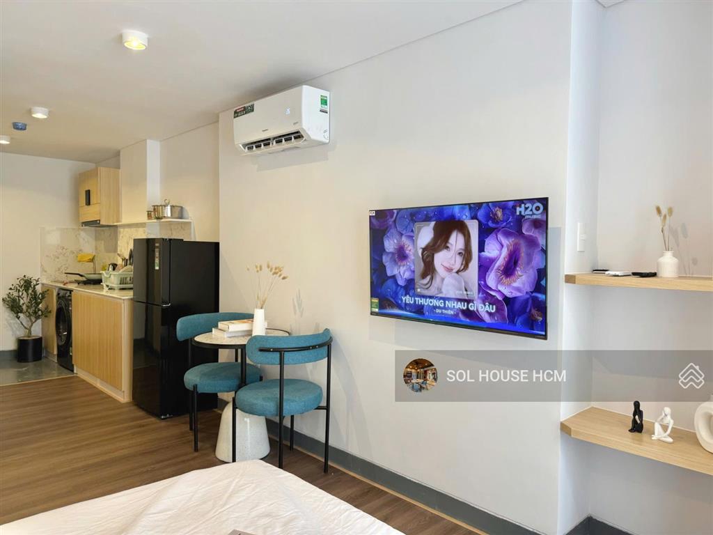 Căn hộ studio cao cấp  full nt  giặt riêng  ngay lavela sg hotel  cầu công lý  bờ kè hoàng sa