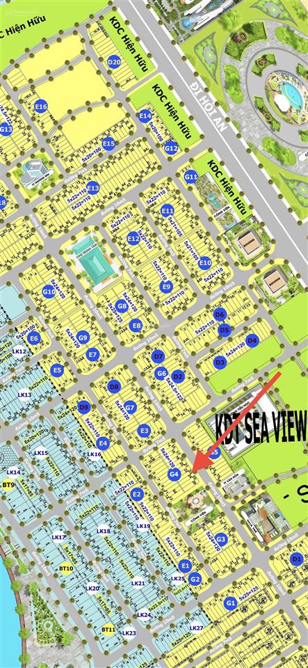 Bán đất biển kđt seaview, dt 120m2, đường 10,5m, giá đầu tư.