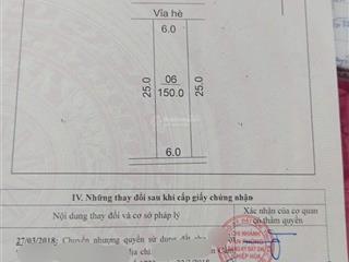 Bán đất thôn nội quan, hợp thịnh, bắc ninh dt 150m2 mặt tiền 6m ô tô tránh, kd buôn bán giá 1,6 tỷ