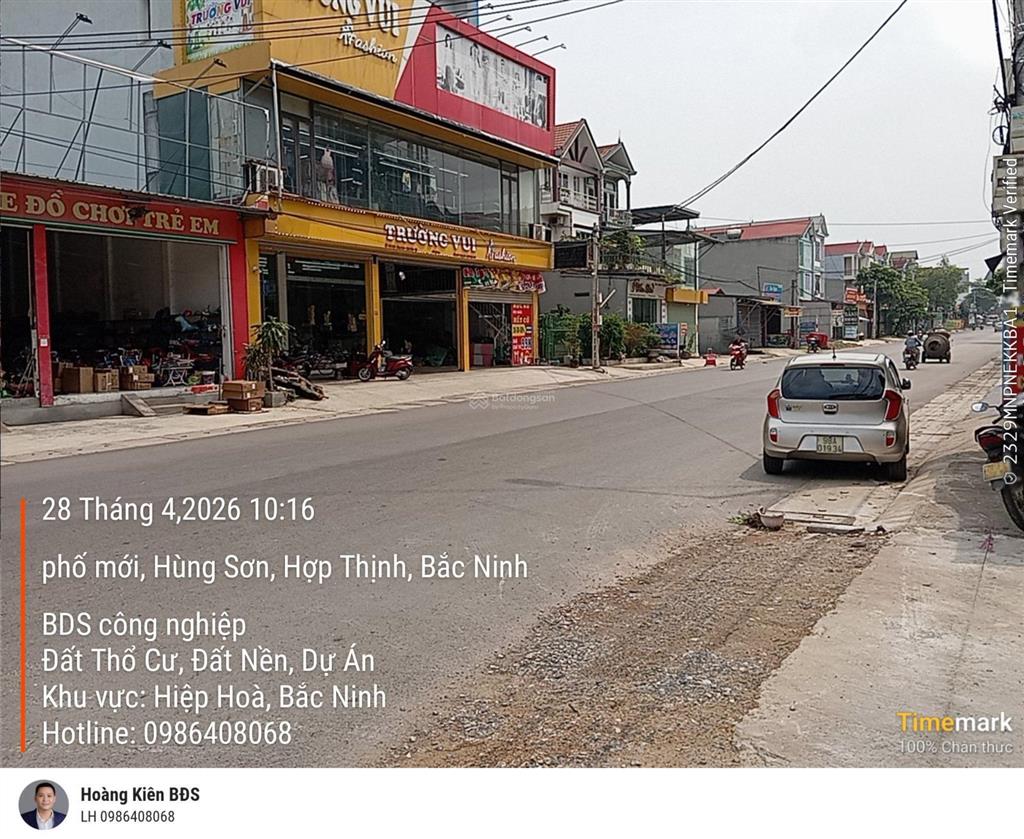Bán đất tại đường tỉnh lộ 296, hùng sơn, hiệp hòa, 80m2 mt 5m, đối diện kdc bách nhẫn giá 3.8 tỷ