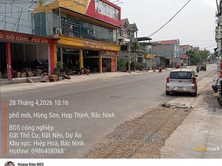 Bán đất tại đường tỉnh lộ 296, hùng sơn, hiệp hòa, 80m2 mt 5m, đối diện kdc bách nhẫn giá 3.8 tỷ