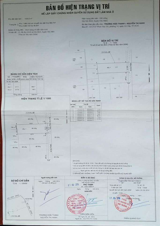 Đất chính chủ mặt tiền nb15, dt 2080m2, sổ hồng riêng, chỉ 8.5 triệu/m2