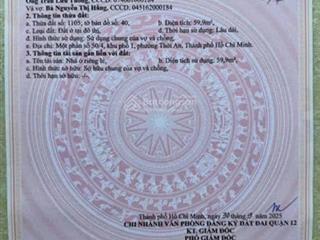 Đất ta03, diện tích 60m2 thổ cư, gần lê văn khương, nhà máy bia