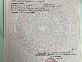 Đất mặt tiền ht26, dt 70m2, sổ hồng riêng, chỉ 5.75 tỷ