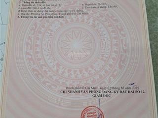 Đất tl40, dt 76.5m2, sổ hồng riêng, gần cao đẳng điện lực, đường oto tận nơi