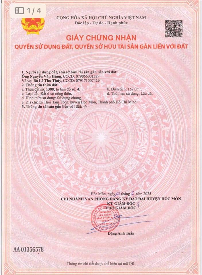 Đất góc 2 mặt tiền kinh doanh trung đông 7, dt162m2, sổ hồng riêng, chỉ 5.25 tỷ
