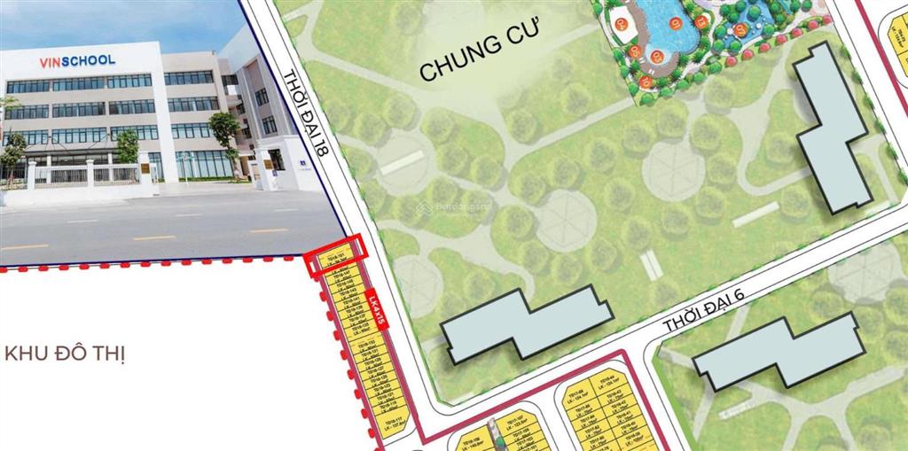 Cho thuê căn liền kề tđ18151 vị trí "vàng" kinh doanh ngay cổng vinschool