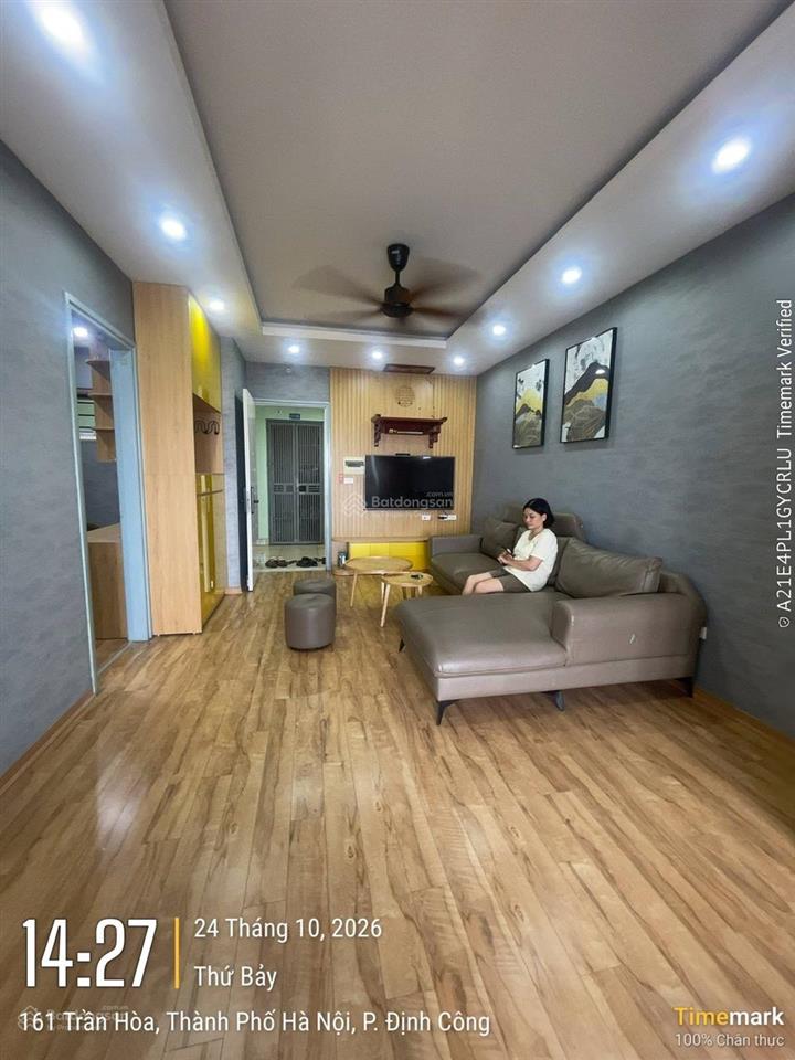 Căn 59m2 sổ đỏ 3,85 tỷ đầy đủ nội thất mới vào ở luôn chung cư đại kim bulding, định công, hà nội