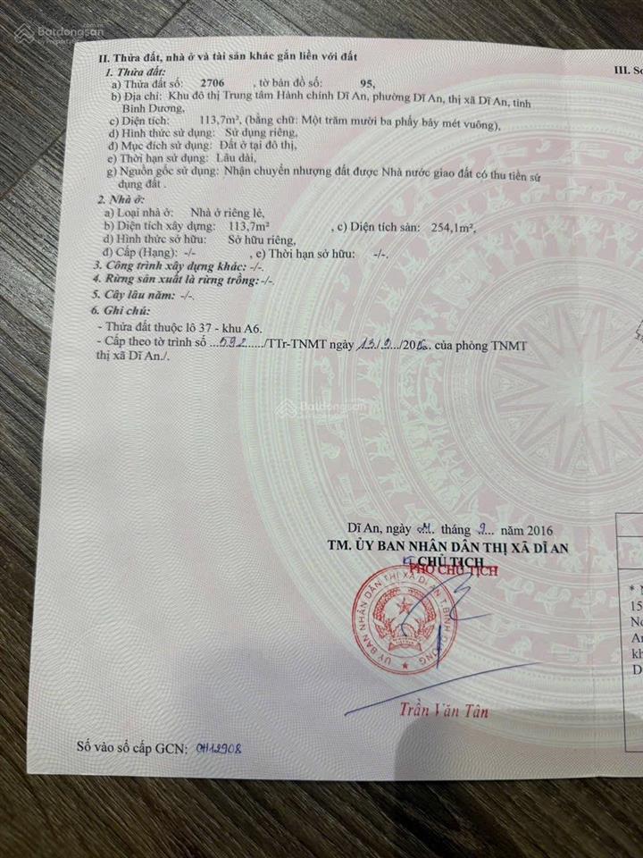 Bán nhà mặt phố tại đường số 3, phường dĩ an, tphcm, giá cực chất chỉ với 10 tỷ, 113.7m2