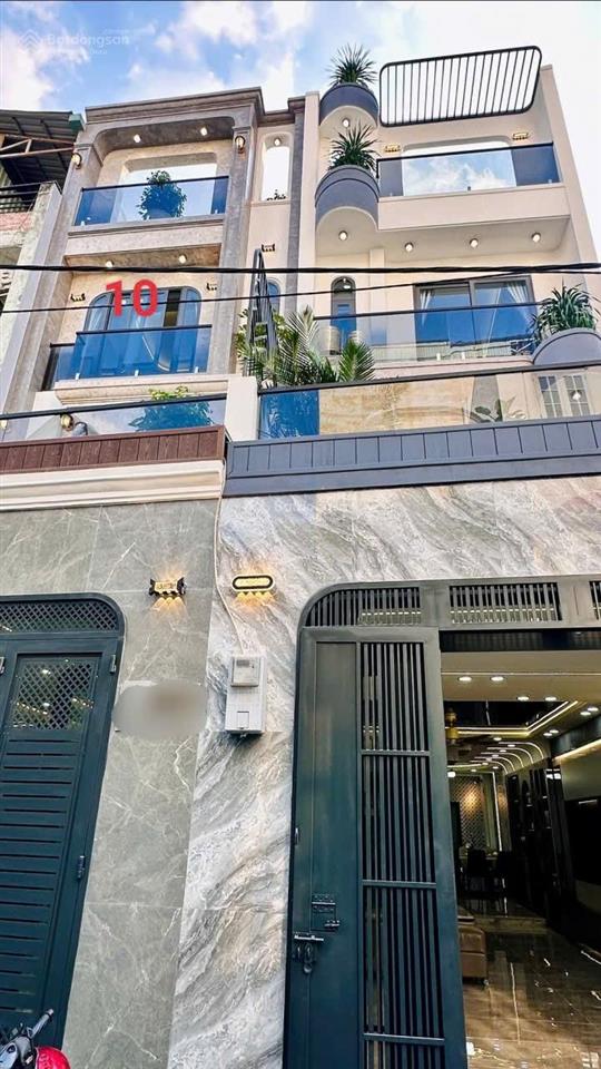 Kẹt tiền giảm mạnh giá hẻm 5m khu khang gia 4x16 xây 4 tầng nội thất
