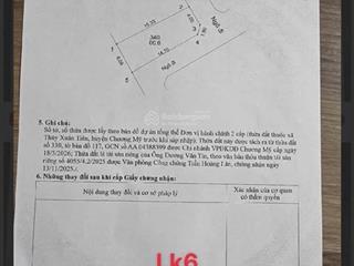 Cắt lỗ sâu lô đất 86m², bao phí sang tên tại xuân mai