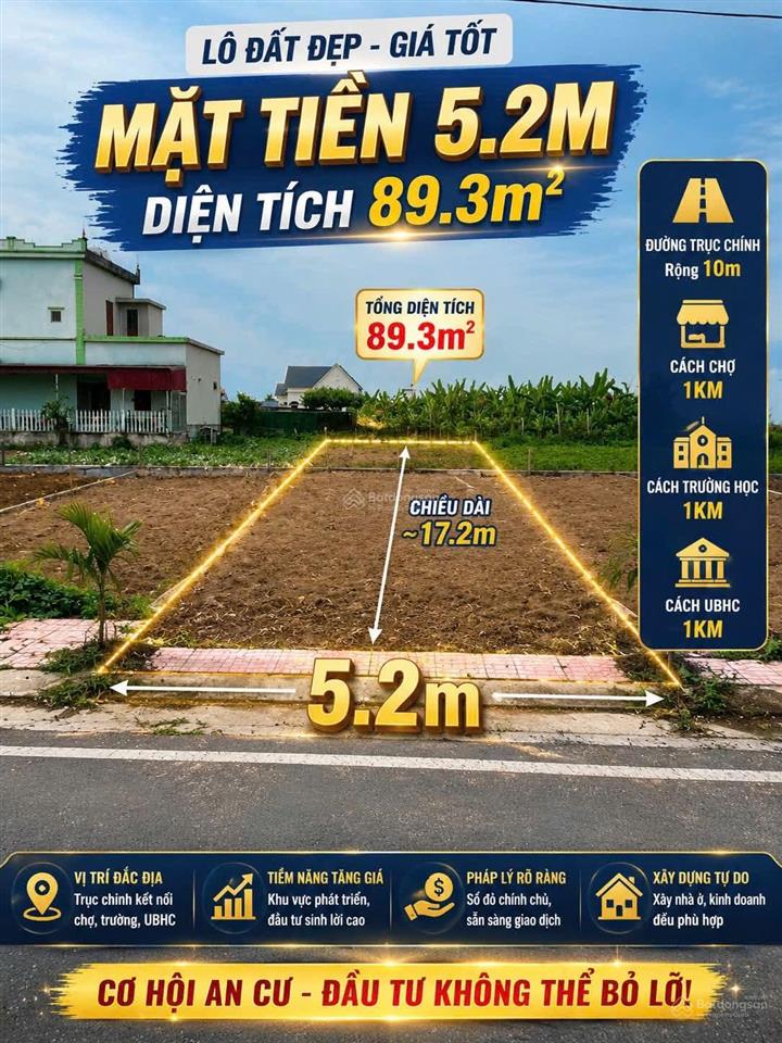 Lô đất thổ cư phù hợp khách muốn sở hữu tài sản chắc chắn.