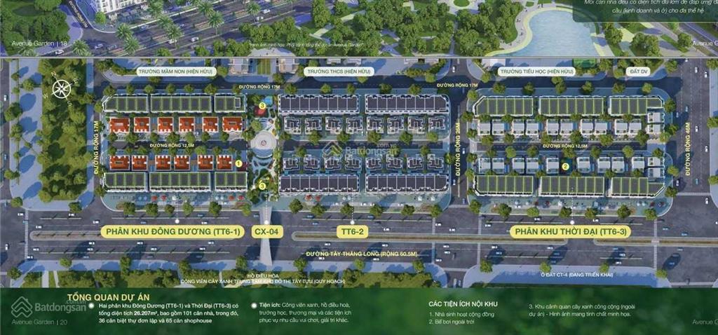 Hàng hiếm, suất ngoại giao mặt ngoài avenue garden, đường 60m, 10 làn