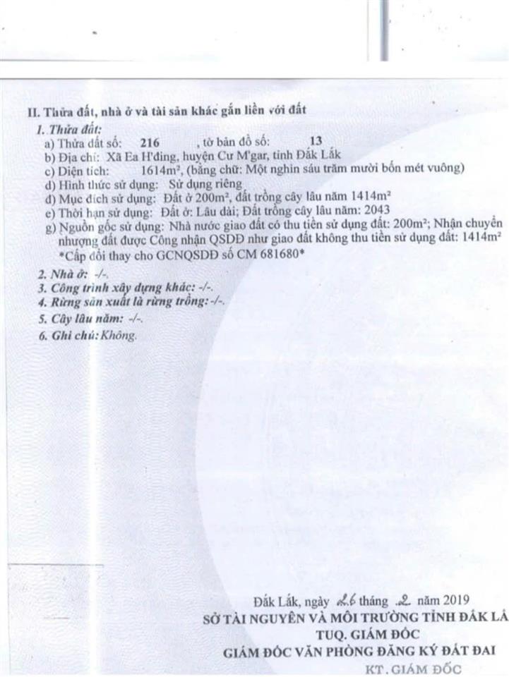 Bán nhà đất mặt tiền đường nhựa chính chủ